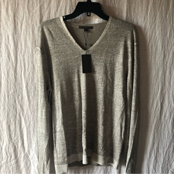 John Varvatos | Sweaters | Nwt John Varvatos Linen Blend V Neck Sweater ...